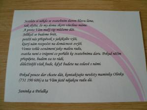 a tohle do obálky