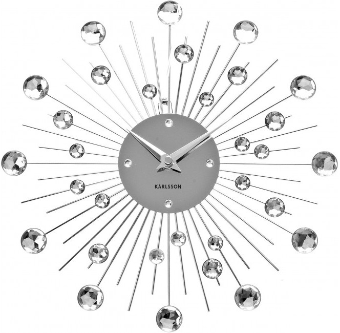 Elegantné kryštálové hodiny Karlsson 30cm - Obrázok č. 1