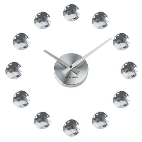 Moderné nalepovacie hodiny Diamant Karlsson - Obrázok č. 1