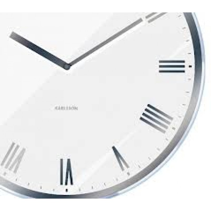 Nástenné hodiny KA5424WH biele Karlsson 60cm - Obrázok č. 2