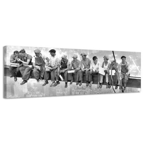 Obraz na plátne New York robotníci, 46x158cm - Obrázok č. 1