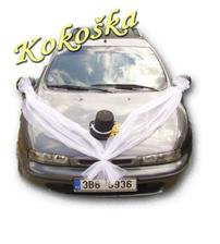 výzdoba auta ženicha