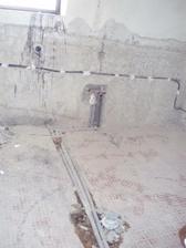8.3.2010 prádelna ve sklepě, nový odpad, voda a elektřina