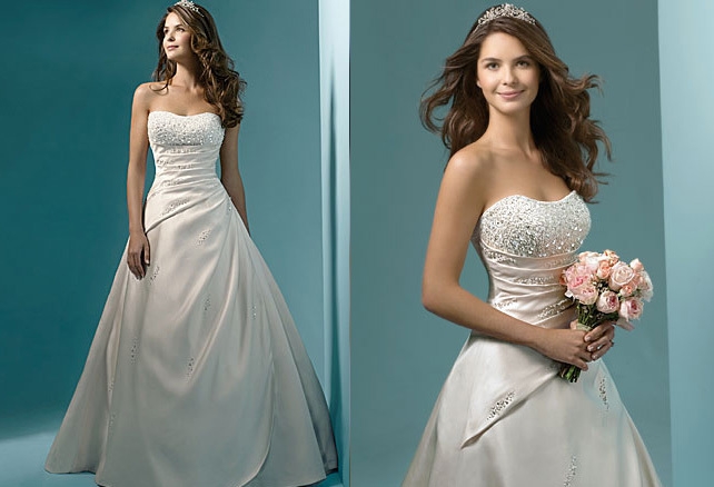 Svatební šaty skladem-prodej - vel.36-3500kč