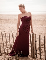 moh's dress but in eggplant purple