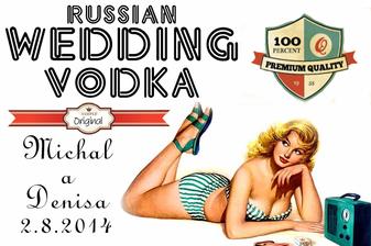 máme rádi retro :-) vlastní etiketa na Vodku :-)