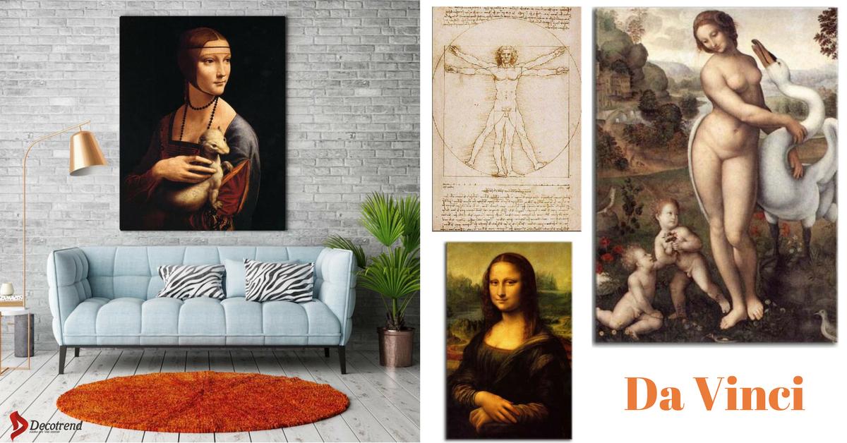 Reprodukce obrazů - Obrazy tištěné na plátně - reprodukce - Leonardo da Vinci