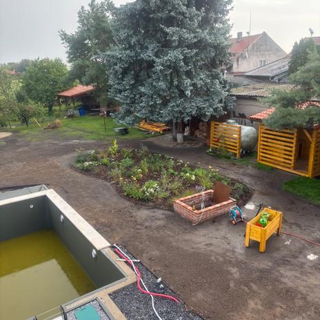 Renovace zahrady+ výstavba biotopu