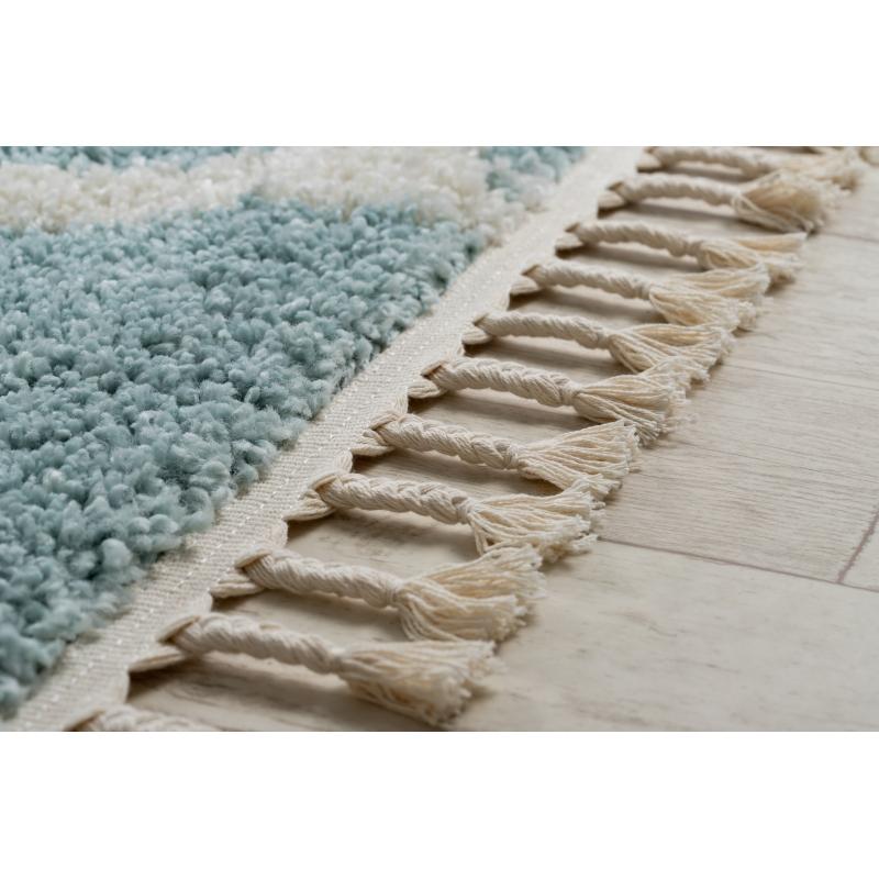 Moderný shaggy koberec modrý - Obrázok č. 2