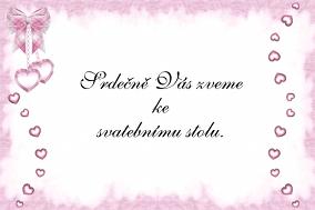 Pozvánka ke svatebnímu stolu