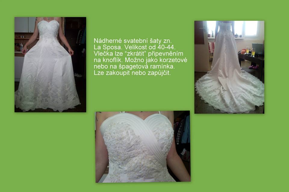 Svatební šaty s vlečkou - Obrázek č. 1