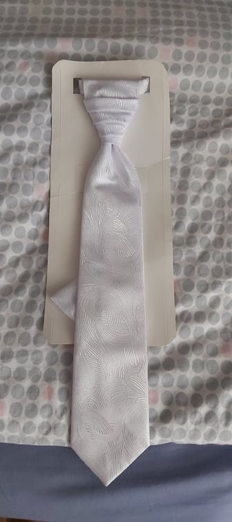 svadobná kravata biela - Obrázok č. 1