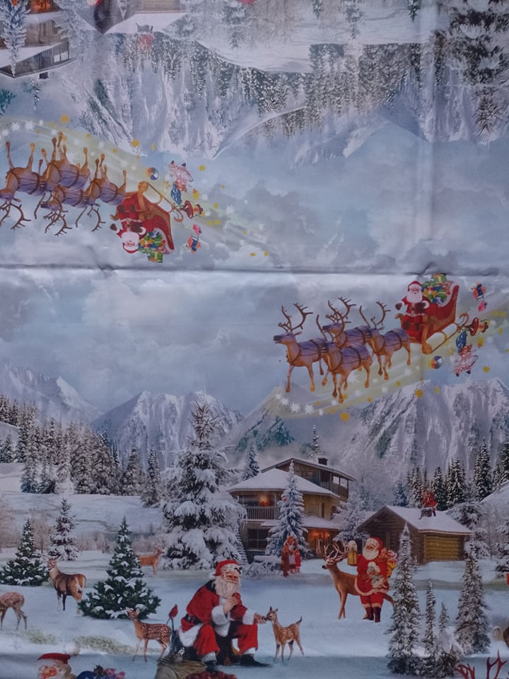 Obrus vianočný pogumovaný  93 x 140 cm - Obrázok č. 1