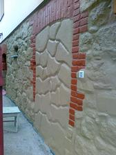 detail zamurovanej steny.