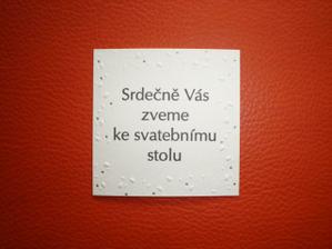 pozvánka ke svatebnímu stolu
