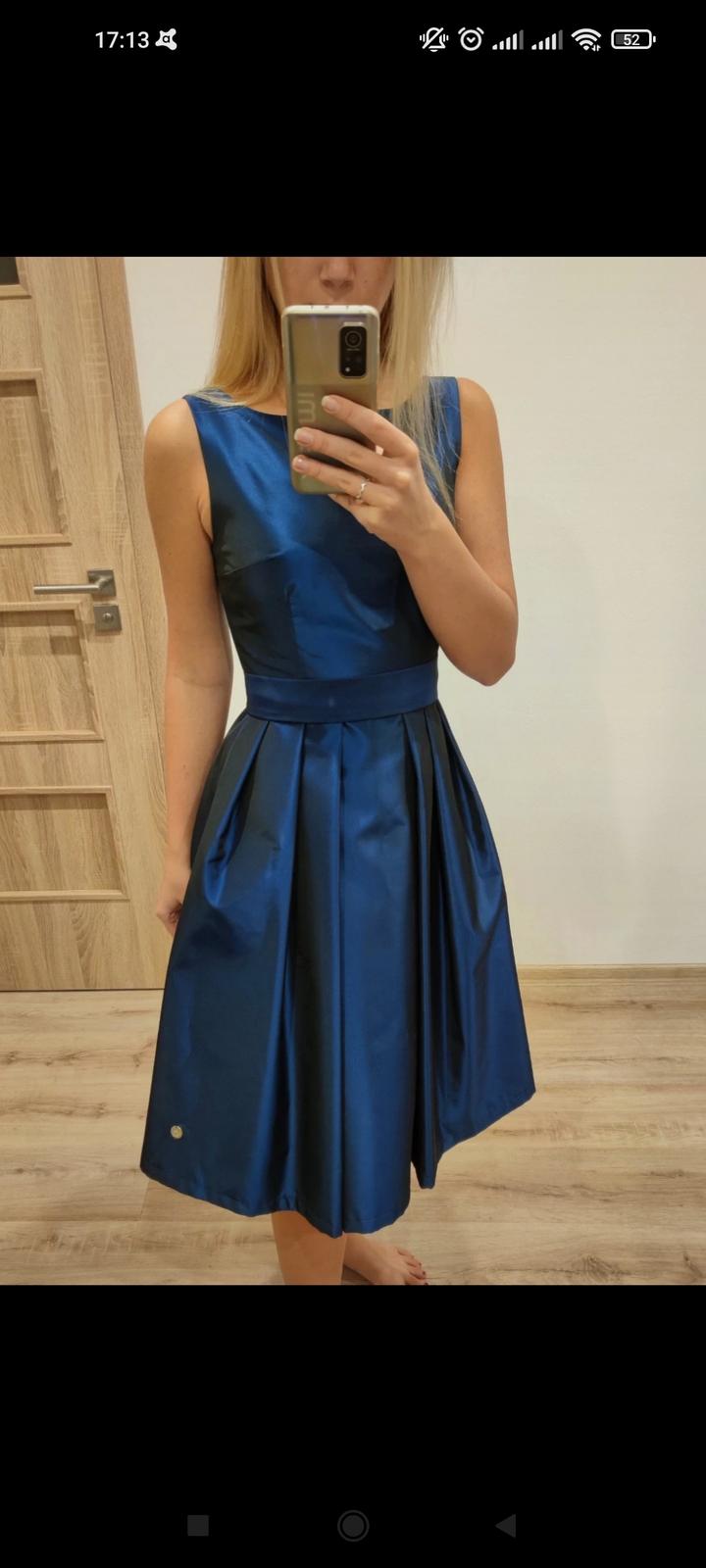 modré společenské šaty - Obrázek č. 1