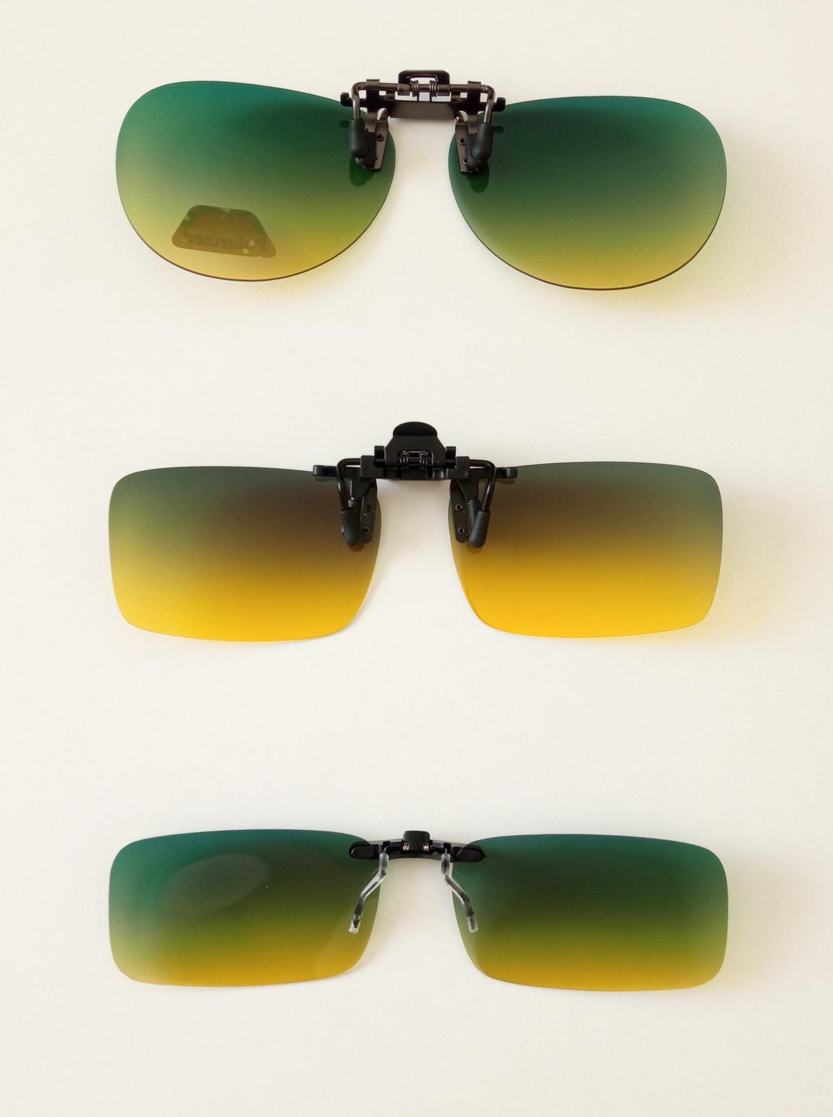 klip na dioptrie, okuliare filtrom UV 400 žlto zelené - Obrázok č. 1