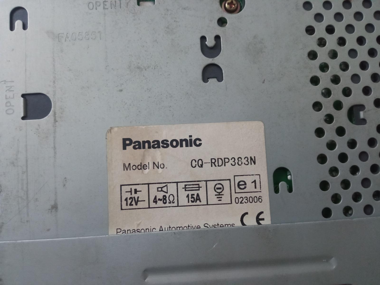 autorádio Panasonic CQ-RDP383N - Obrázok č. 3