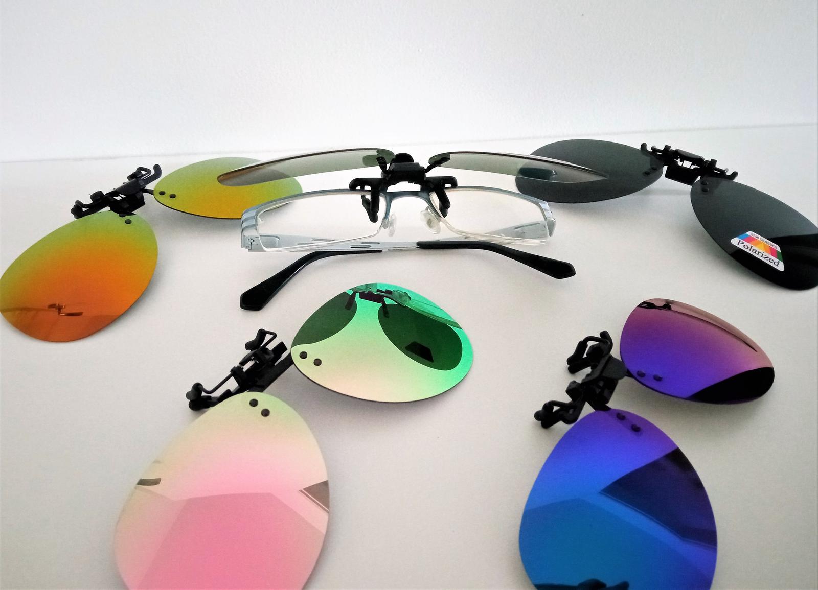 klip na dioptrie, okuliare filtrom UV 400 farebné výklopné - Obrázok č. 1