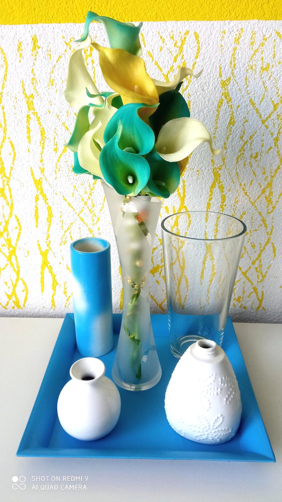 Váza a tácka cena spolu 6 € - Obrázok č. 1