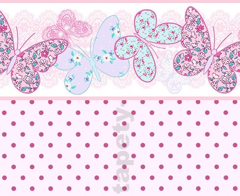 Tapeta pro holčičí osazenstvo pokoje - ..tyhle puntíky by měly být sytě růžové na světle růžovém podkladu...fotka se na webovkách nějak nepovedla :-D