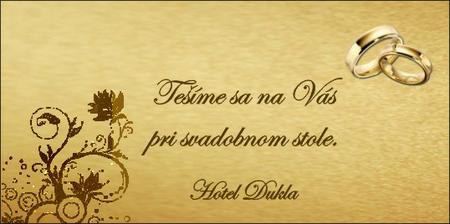 naša pozvánka, presne v tomto štýle je aj oznámenie