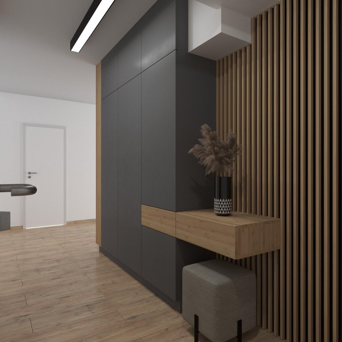 Grafické návrhy interiér 2021 - Grafický návrh vstupnej chodby v bytovom dome v BB - obr.4