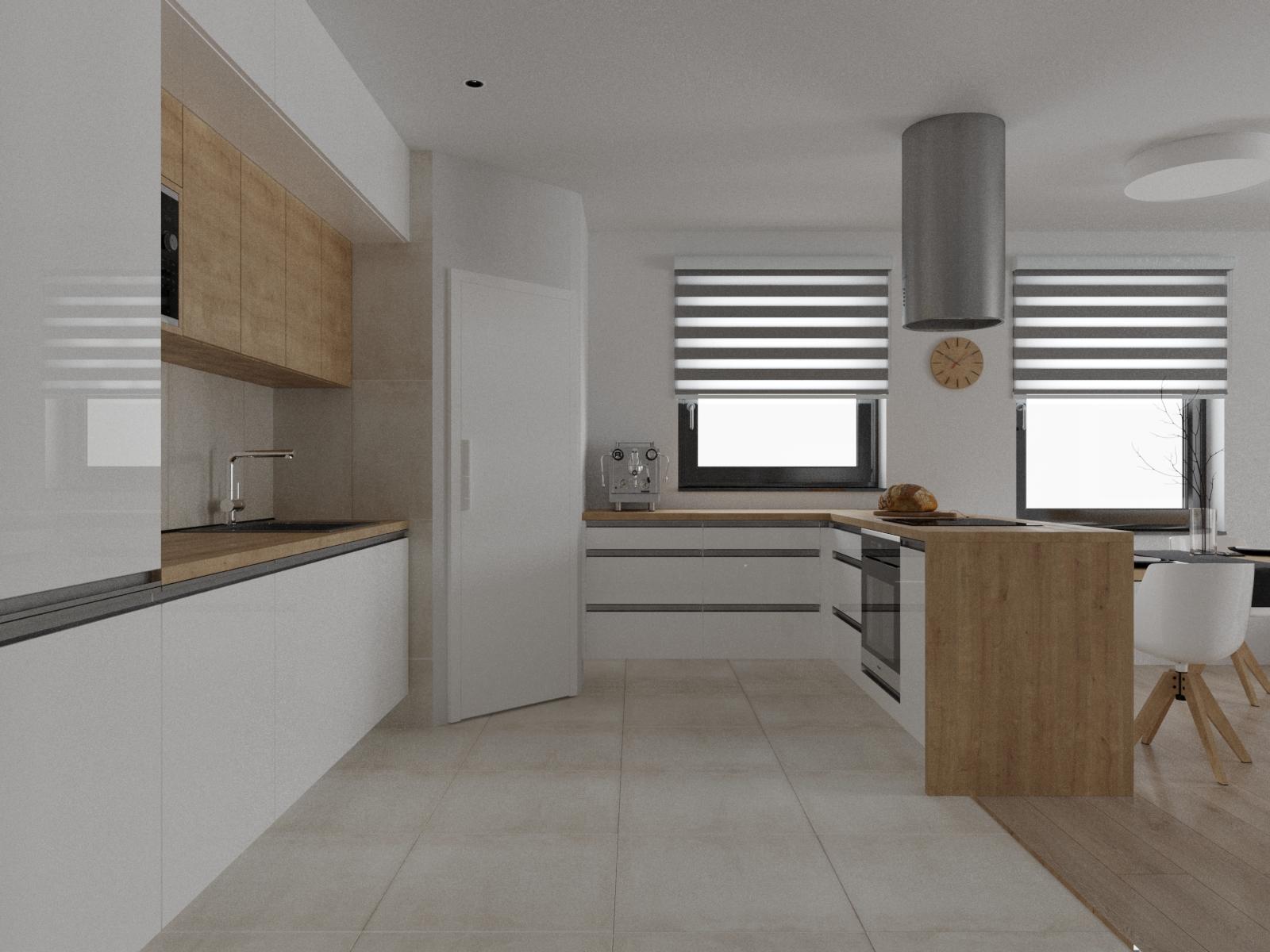 Grafické návrhy kuchynských liniek 2021 - Grafický návrh kuchyne spojenej s obývačkou v rodinnom dome-obr.4