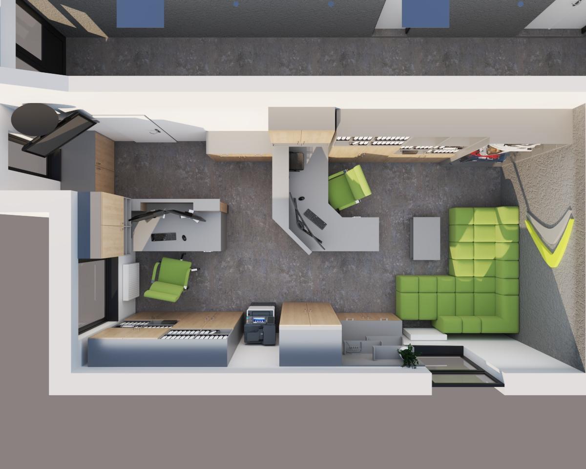 Grafické návrhy interiér 2021 - Grafický návrh kancelárskych priestorov vo Zvolene - obr.9