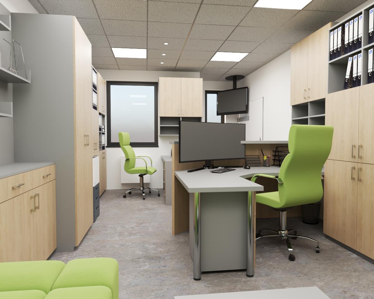 Grafické návrhy interiér 2021 - Grafický návrh kancelárskych priestorov vo Zvolene - obr.3