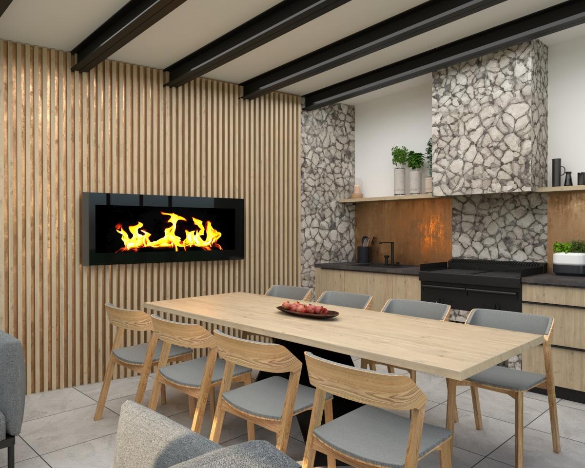 Grafické návrhy interiér 2022 - Grafický návrh záhradného domčeka a murovaného altánku - obr.6
