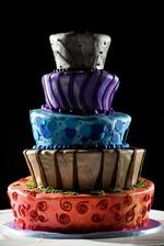 Super cool wedding cake - very funky and fun!