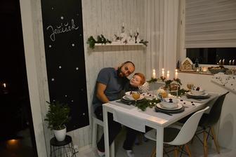 každoroční foto před večeří s tatˇkou