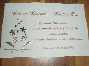 svadobne oznamenie :)