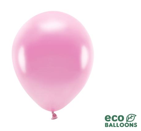 Eko Balóny - Metalická Ružová - 26 cm (10ks) - Obrázok č. 1