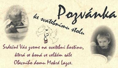 Pozvanka ke svatenimu stolu
