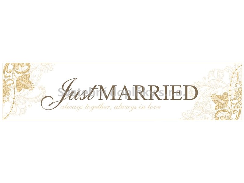 SPZ Just Married - zlatá - Obrázek č. 1