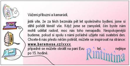 REALITA - kartička dary