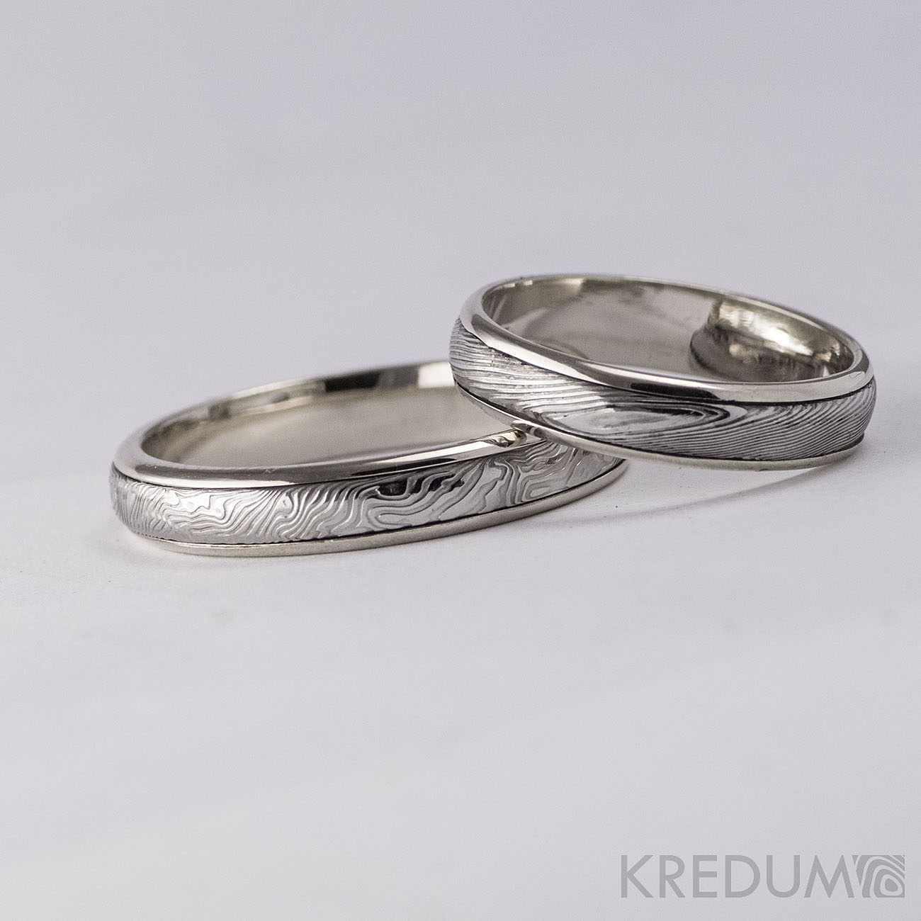 Pár nových prstenů v kombinaci damasteel a zlato, bílé zlato či stříbro - Obrázek č. 7