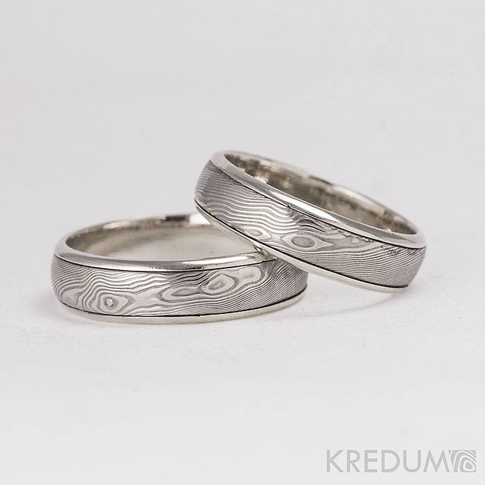 Pár nových prstenů v kombinaci damasteel a zlato, bílé zlato či stříbro - Obrázek č. 15
