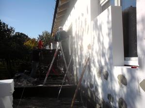 19.10.2012 špalety a dokončujeme polystyrén na dlhých stranách