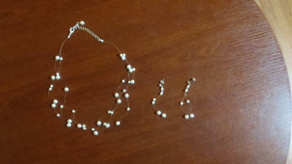 perličkový náhrdelník + naušničky - Obrázok č. 1