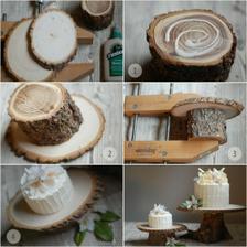 STOLEK POD DORT návod http://www.oncewed.com/514/diy-wedding/decorations/rustic-wedding-cake-stand/?currentPage=1 a všude kolem mech :)