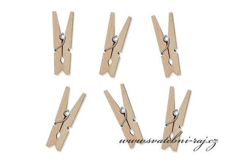 Kolíčky dřevěné přírodní - 3,5 cm - Obrázek č. 1