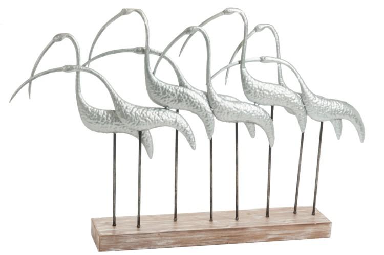 Dekoratívna soška kovové vtáky na podstavci - Obrázok č. 1