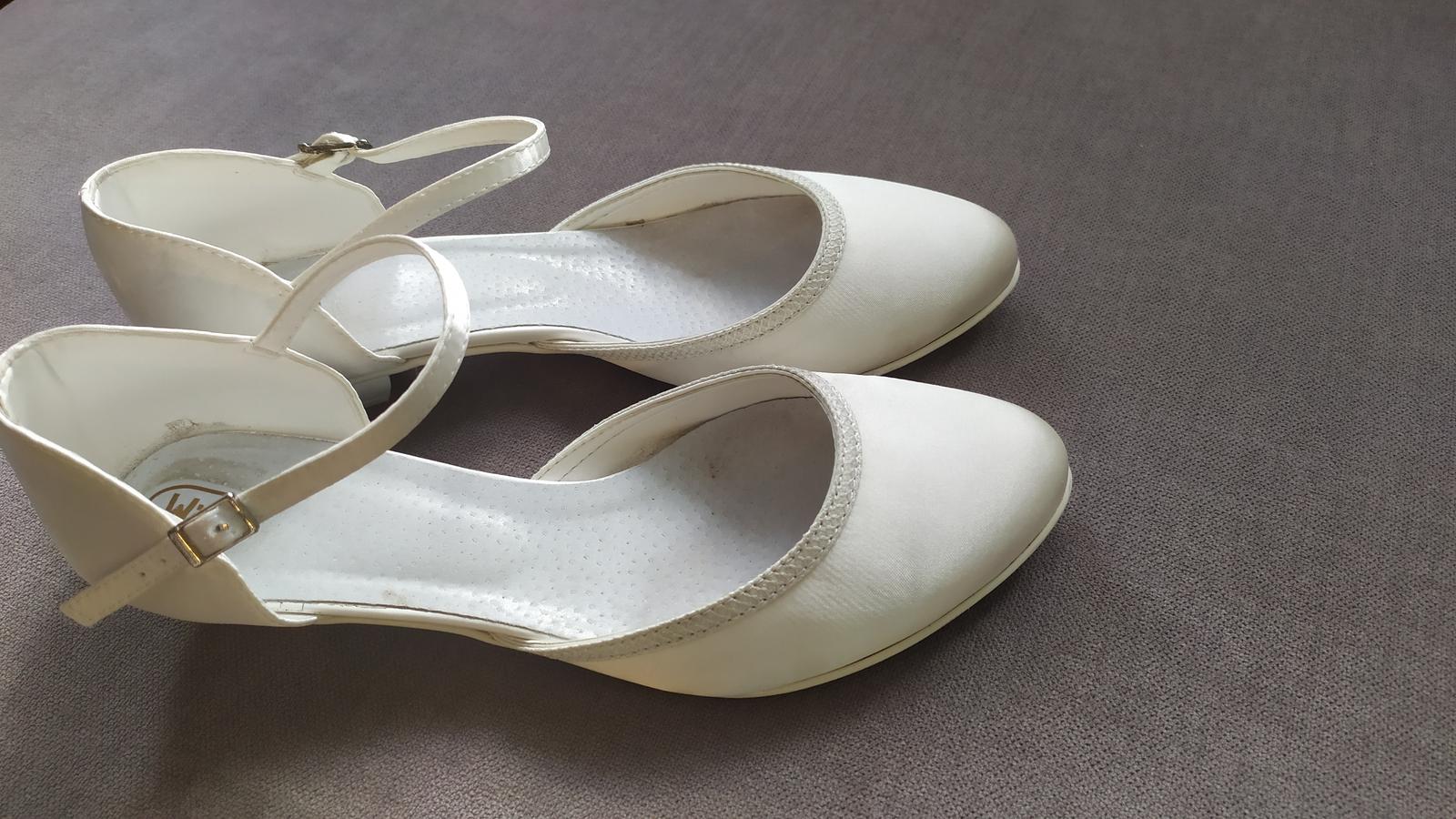 svadobné topánky c. 39 ivory - Obrázok č. 1