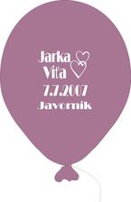 ještě budeme doobjednávat balonky s potiskem. Myslim, že je to dobrý nápad. nakonec jsme vybrali přesně tenhle potisk. Po obřadu jich chceme alespoň 20 vypustit k nebi :-).