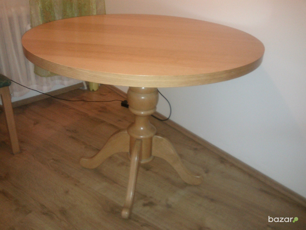 Okrúhly stôl s frézovanou nohou - Obrázok č. 1