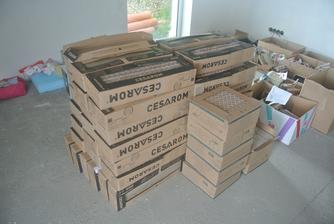 Dlažba do obývačky, kuchyne a všetkých chodieb.