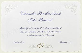 naše svatební oznámení ...